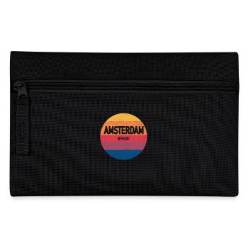 Amsterdam Retro Sunset Souvenir Netherlands - Pencil Case - black - Front