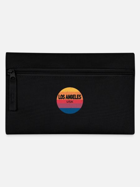 Retro Sonnenuntergang Souvenir Los Angeles USA - Federtasche - Schwarz