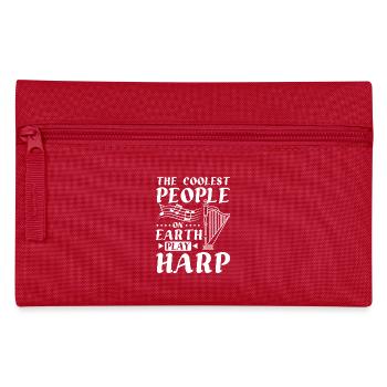 The coolest people on earth play harp - Pencil Case - red - Front