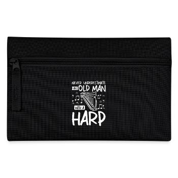 Never underestimate an old man with a harp - Federtasche - Schwarz - Vorne