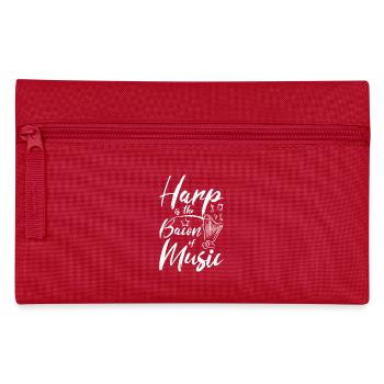 Harp is the bacon of music - Pencil Case - red - Front