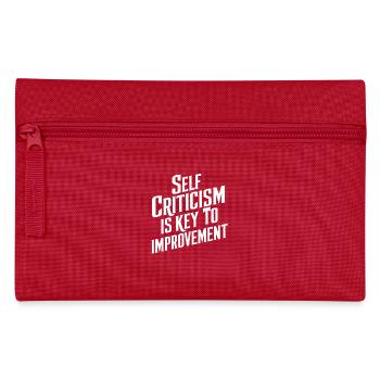 Self-criticism is the key to improvement - Pencil Case - red - Front