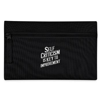 Self-criticism is the key to improvement - Pencil Case - black - Front