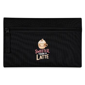 Süßer Als Ein Latte Barista Motiv - Federtasche - Schwarz - Vorne