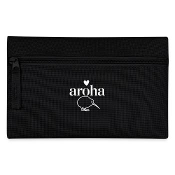 Aroha Herz Kiwi New Zealand Souvenir - Federtasche - Schwarz - Vorne