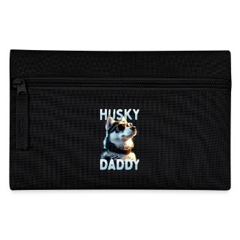 Husky Daddy Dad Vatertag Herrchen Papa Huskys - Federtasche - Schwarz - Vorne