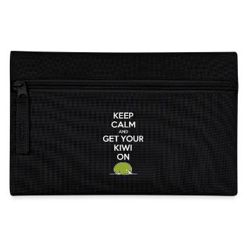 Neuseeland Souvenir: Keep Calm And Get Your Kiwi - Federtasche - Schwarz - Vorne