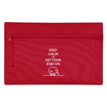 Keep Calm And Get Your Kiwi On New Zealand Souvenir - Pencil Case - red - Front