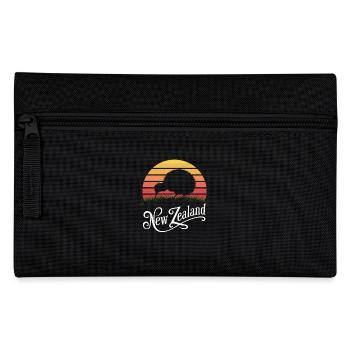 New Zealand Kiwi Silhouette Souvenir Design - Federtasche - Schwarz - Vorne