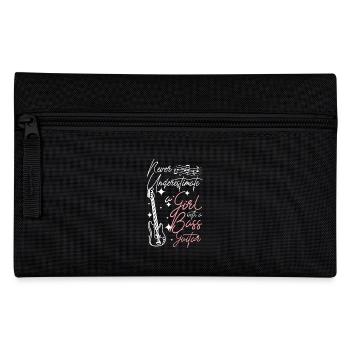 Never underestimate a girl with a bass guitar - Federtasche - Schwarz - Vorne