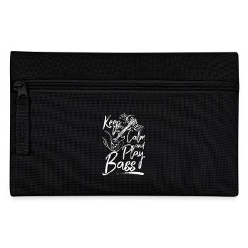 Keep calm and play bass - Pencil Case - black - Front