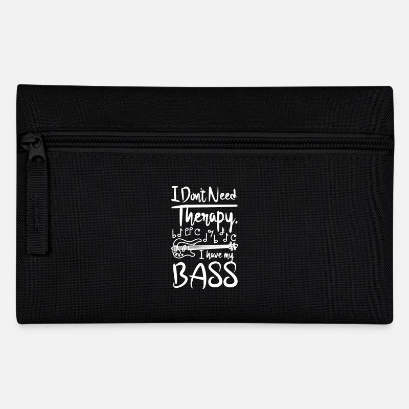 I don't need therapy I have my bass - Federtasche - Schwarz