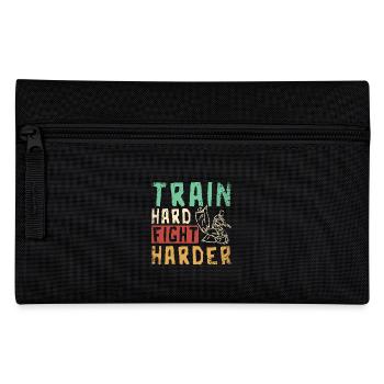 Train hard fight harder Aikido - Pencil Case - black - Front