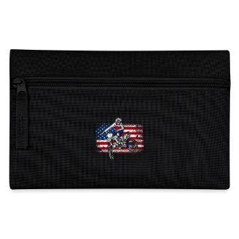 Drapeau des États-Unis fier américain 4 juillet moto tout-terrain - Trousse - noir - Devant