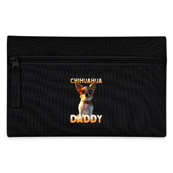Chihuahua Daddy Papa Vater Vatertag Dad Chihuahuas - Federtasche - Schwarz - Vorne