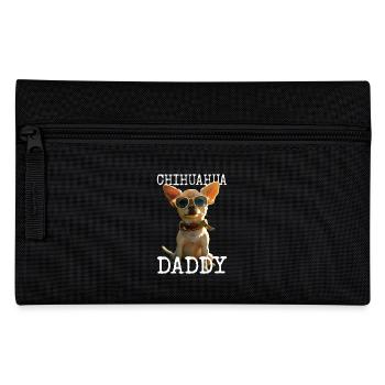 Chihuahua Daddy Papa Vater Vatertag Dad Chihuahuas - Federtasche - Schwarz - Vorne
