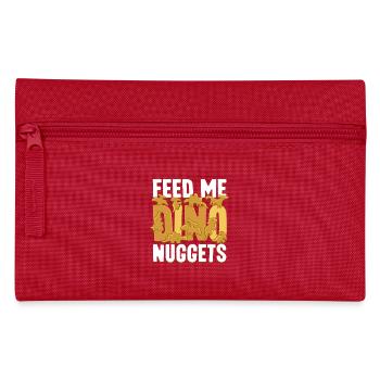 Feed me Dino nuggets - Pencil Case - red - Front