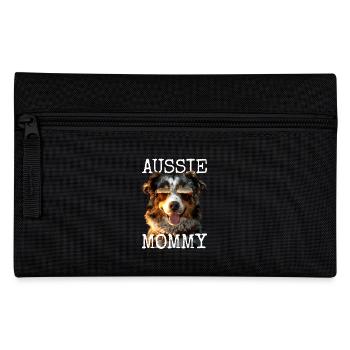 Aussie Mommy Mother's Day Mom Australian Shepherd - Pencil Case - black - Front