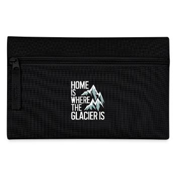 Island Souvenir: Home Is Where The Glacier Is - Federtasche - Schwarz - Vorne