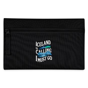 Island Souvenir - Iceland Is Calling I Must Go - Pencil Case - black - Front
