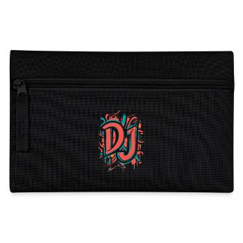 DJ Kunstwerk Bunte Graffiti Stil - Federtasche - Schwarz - Vorne