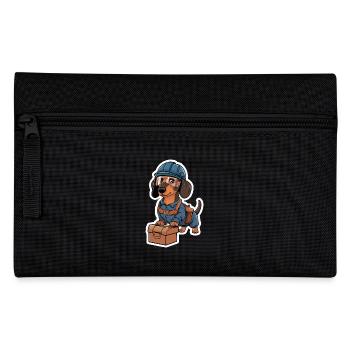 Dachshund in costume craftsman dachshund with - Pencil Case - black - Front