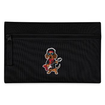 Dackel In Kostümen Rock Bandana - Federtasche - Schwarz - Vorne