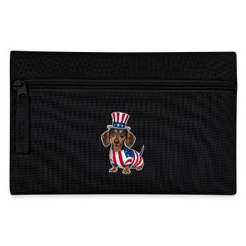 Teckel En Costumes Au Look Patriote - Trousse - noir - Devant