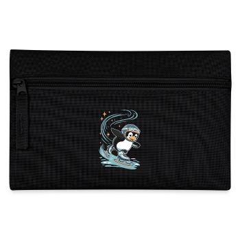 Pingouin sur patins avec casque - Trousse - noir - Devant
