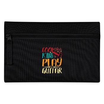 Children Cool kids play guitar - Pencil Case - black - Front