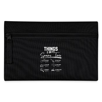 Things I do in my spare time playing guitar - Pencil Case - black - Front