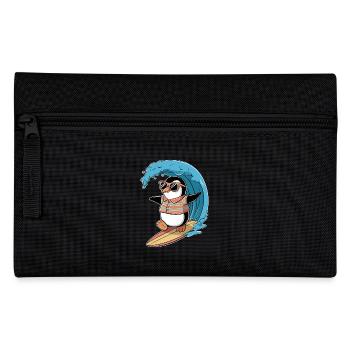 Surf de pingouin cool avec des lunettes de soleil - Trousse - noir - Devant