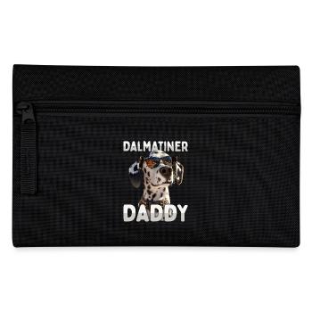 Dalmatian Daddy Dogs Dad Father Father's Day Dad - Pencil Case - black - Front