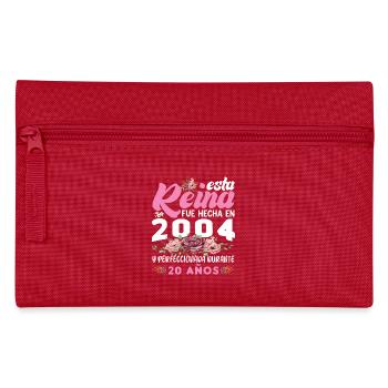 Cadeau d’anniversaire 20 ans femme Fabriqué en 2004 - Trousse - rouge - Devant
