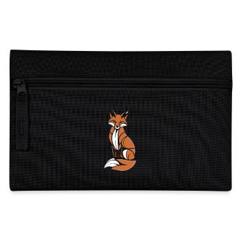 Fuchs Künstlerisches Design in Braun und Weiß - Federtasche - Schwarz - Vorne