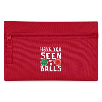 Pétanque, as-tu vu mes couilles - Trousse - rouge - Devant