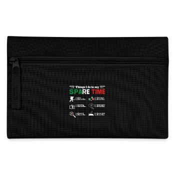 Ce que je fais pendant mon temps libre, c’est jouer à la pétanque - Trousse - noir - Devant