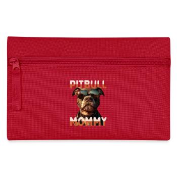 Pitbull Mommy Mom Mother's Day Pitbull Terrier Mom - Pencil Case - red - Front