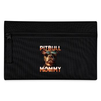Pitbull Mommy Mom Mother's Day Pitbull Terrier Mom - Pencil Case - black - Front