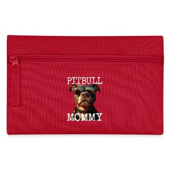 Pitbull Mommy Mom Mother's Day Pitbull Terrier Mom - Pencil Case - red - Front