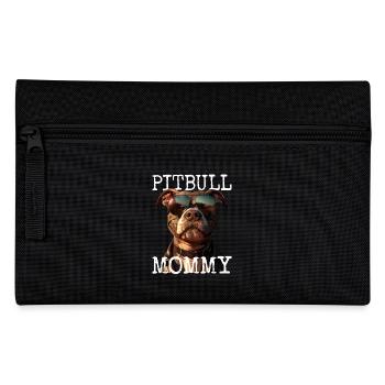 Pitbull Mommy Mom Mother's Day Pitbull Terrier Mom - Pencil Case - black - Front