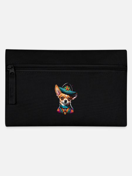Niedlich - Geometrischer Chihuahua Hund Mexiko - Federtasche - Schwarz