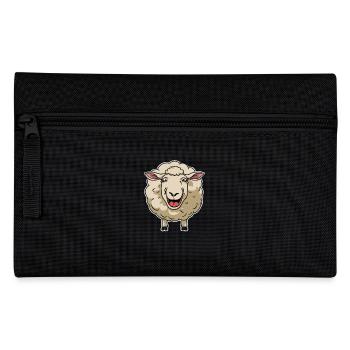 Lustiges Lachendes Schaf Cartoon - Federtasche - Schwarz - Vorne
