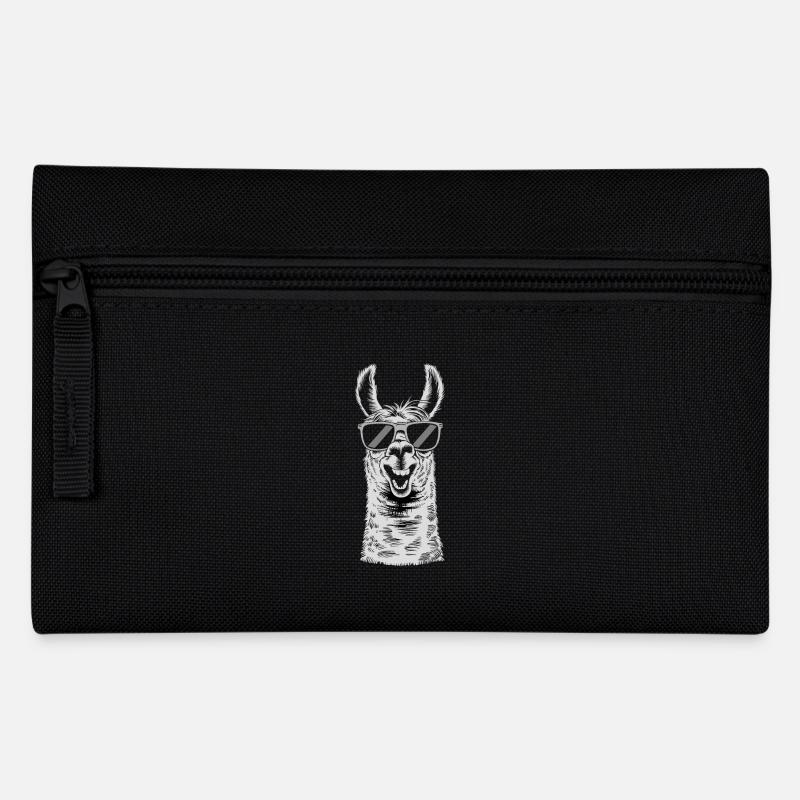 Lama cool avec lunettes de soleil - Trousse - noir