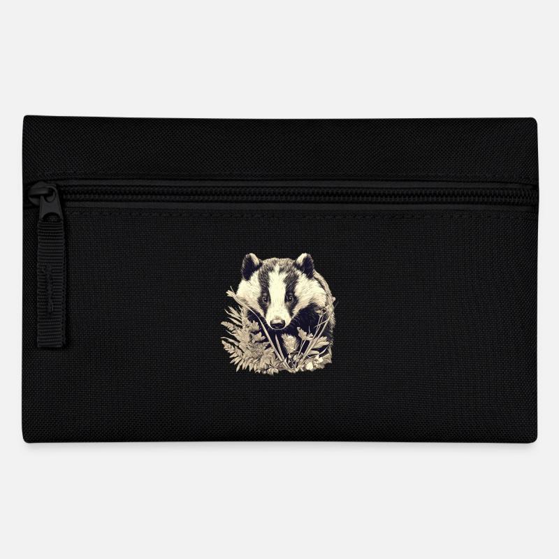 Badger Dachse Dachs - Federtasche - Schwarz