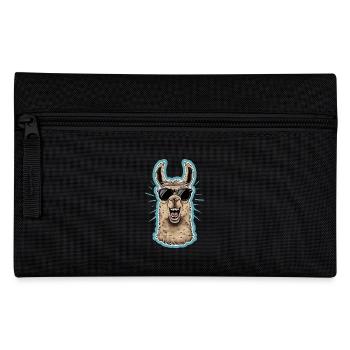 Lama cool avec des lunettes de soleil - Trousse - noir - Devant
