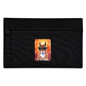 Écureuil cool avec des lunettes de soleil - Trousse - noir - Devant