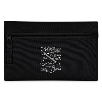 Music is my religion, the guitar is my bible - Pencil Case - black - Front