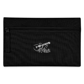 Guitarist drawn line art guitar - Pencil Case - black - Front