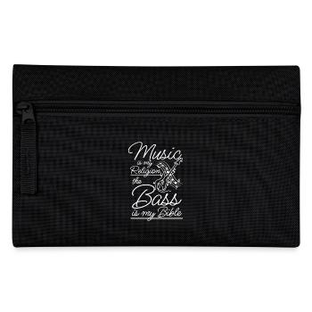 Music is my religion the bass is my bible - Federtasche - Schwarz - Vorne